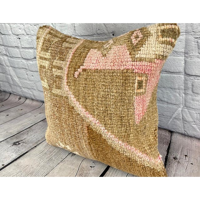 Vintage Pillow Case Turkish Rug Pillow Decorative Rug Pillow Dry cleaning only. PILLOW INSERT IS NOT INCLUDED