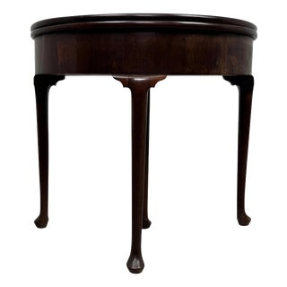 18th Century English Mahogany Demi-Lune Card Table For Sale