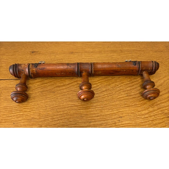 Mid 20th Century Vintage French Wall Mounted Coat Rack For Sale - Image 5 of 7