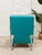 Mid 20th Century 1960’s Turquoise Lounge Chair For Sale - Image 5 of 11