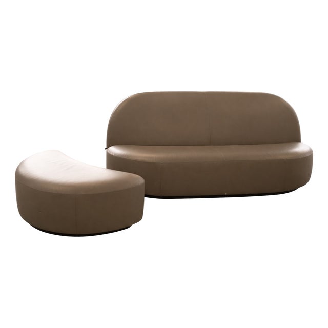 Elysee Sofa and Pouf by Pierre Paulin for Ligne Roset, 2000s, Set of 2 For Sale