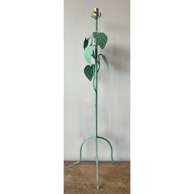 Late 20th Century Vintage Boho Painted Vine Floor Lamp For Sale - Image 5 of 6
