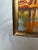 Orange Vintage Mid Century Impressionist Fall Landscape Original Oil Framed Painting For Sale - Image 8 of 14