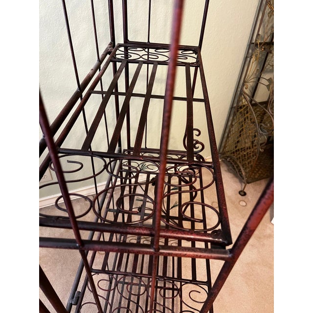Mid 20th Century Large French Iron Baker's Boulangerie Rack With 4 Shelves For Sale - Image 4 of 7