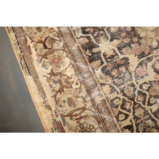 Textile Antique Zabihi Collection Persian Sultanabad Restored Rug - 10'8" x 14'2" For Sale - Image 7 of 12