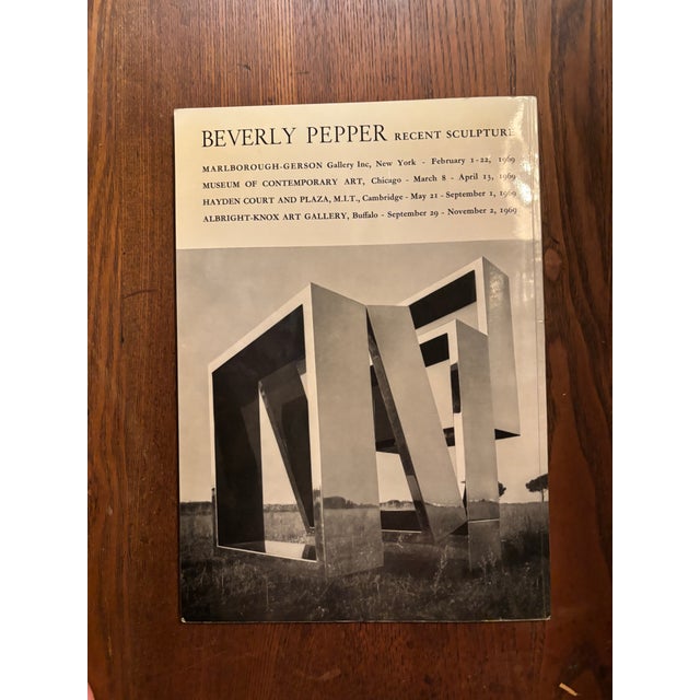 Beverly Pepper Stainless Steel & Enamel Sculpture With 1969 Exhibition Catalogue. American Modernist Sculpture | 8" X 8" X 4" [Gt] For Sale - Image 10 of 12