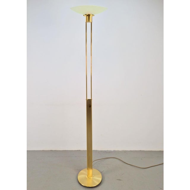 2517-1-P1 Floor Lamp in Brass and Glass from Holtkotter, 1980s For Sale - Image 13 of 13
