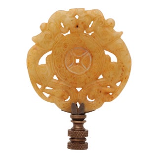 Chinese Carved Stone Lamp Finial For Sale