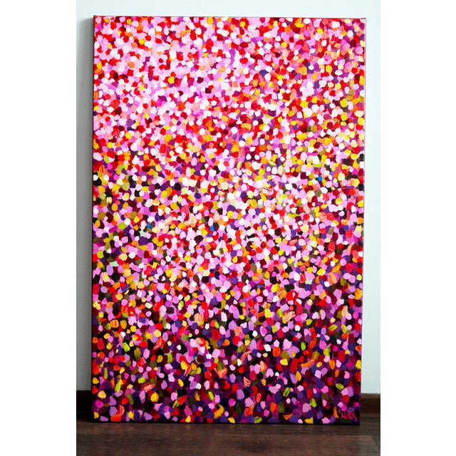 Ruby Red Artist Andrei Sitsko "Colorful Vermont" Modern Original Painting For Sale - Image 8 of 12