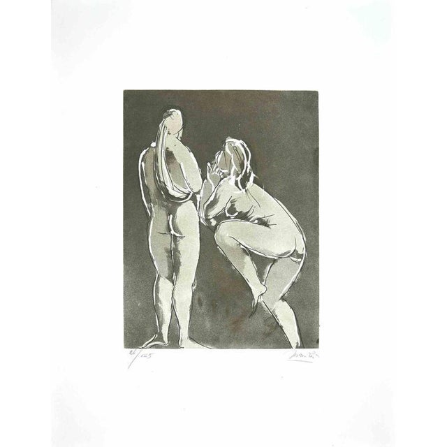 Hand Signed and numbered. Edition of 125 prints. Published in the Suite: "Giacomo Manzù: Fifteen etchings and aquatints",...
