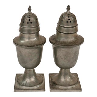1960’s Stieff Pewter Salt & Pepper Shakers For Sale