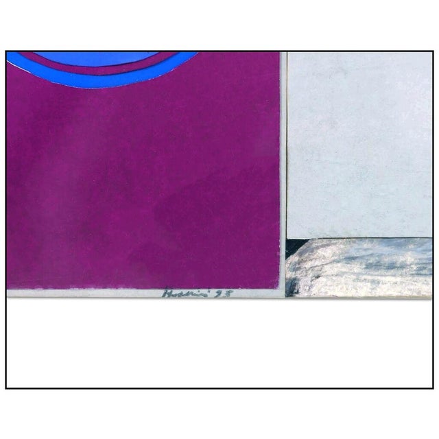 Contemporary 1970s Mixed Media Painting, Budd Hopkins For Sale - Image 3 of 4