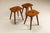 Mid-Century Modern Stools in Stained Pine, 1960s, Set of 3 For Sale - Image 3 of 9