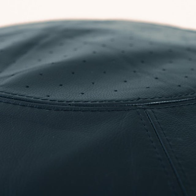 Animal Skin Black Round Pop Up Sitting Ball Pouf by Leolux, 1980 For Sale - Image 7 of 8