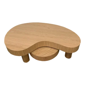 Medium Version Kidney Two Tiered Coffee Table Set