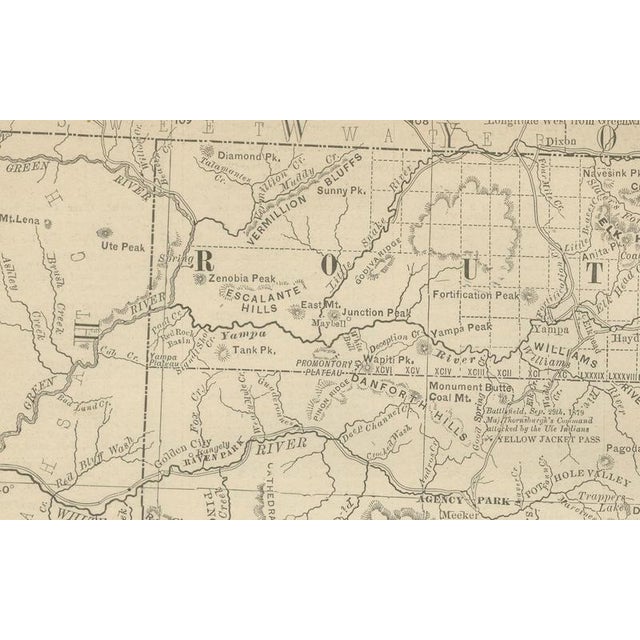 Black Colorado Map of The Centennial States Railroads with Mines and Counties, 1888 For Sale - Image 8 of 12