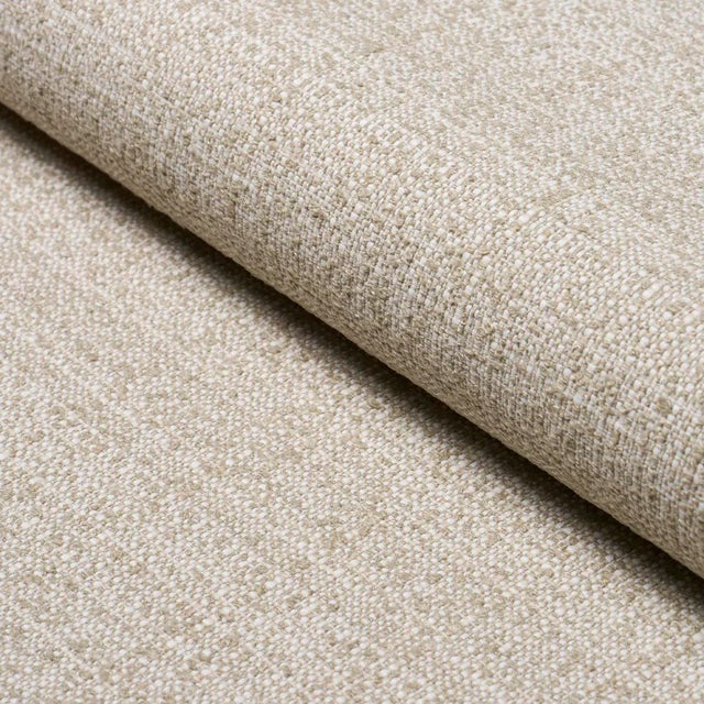 Schumacher Sadie Indoor/Outdoor Fabric In Natural On White For Sale