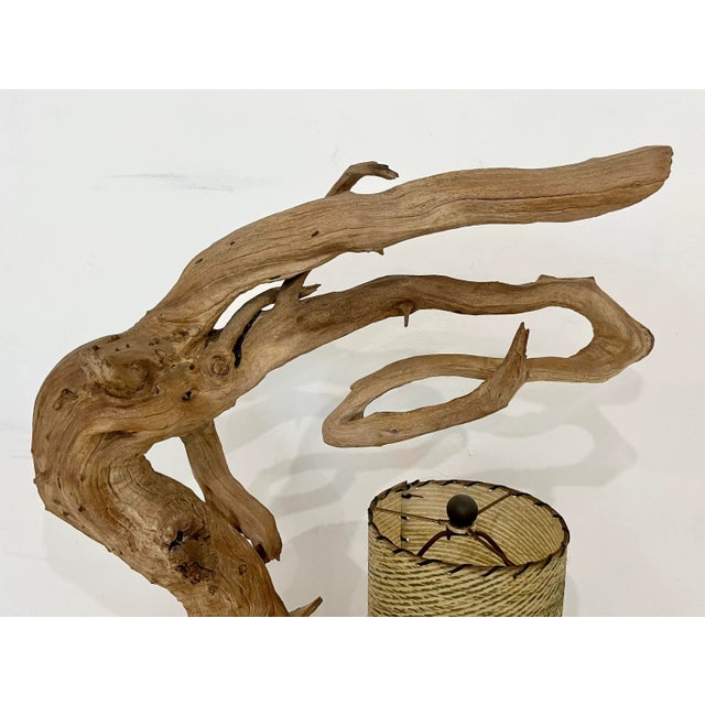 Mid-Century Modern Large Mid Century Driftwood Sculptural Lamp For Sale - Image 3 of 12