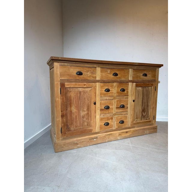 Wood Vintage Rustic Wood Sideboard For Sale - Image 7 of 7
