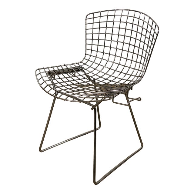 Bertoia Side Chair in Chrome by Harry Bertoia for Knoll International, 1980s For Sale