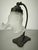Table Lamp with Satin-Finished Decorated Glass, 1960s For Sale - Image 6 of 7