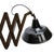 1950s Large Mid-Century Black Enamel and Iron Scissor Wall Lamp For Sale - Image 5 of 8