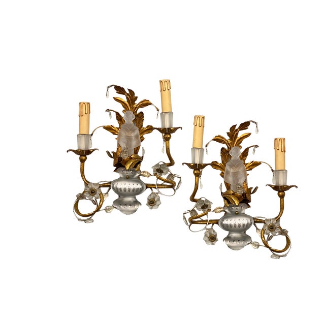 Wall Lights from Maison Baguès, 1960s, Set of 2 For Sale