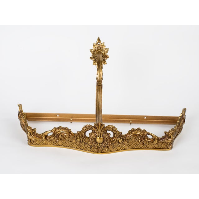 1950s 1950s Spanish Rococo Gilt Brass Wall Console Table Frame For Sale - Image 5 of 7
