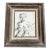 1970’s Original Abstract Female Nude Ink Drawing Vintage Frame For Sale