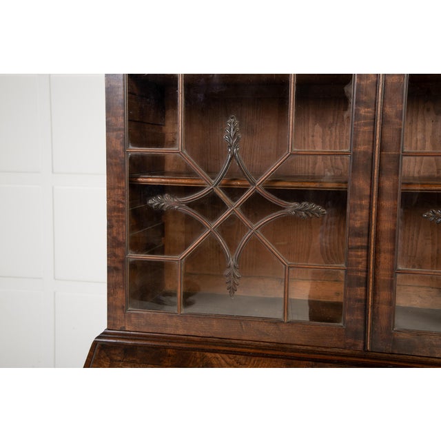 Antique English Mahogany Secretaire, 1700s For Sale - Image 11 of 15