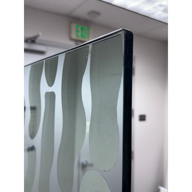 Glass Post Modern Fiam Italia Mirrored + Glass Wall Divider For Sale - Image 7 of 12