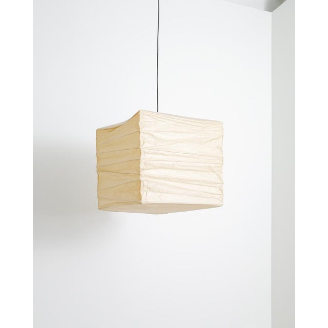 Rare and early mid century "45x" washi paper ceiling pendant lamp by isamu noguchi p roduced and branded by ozeki & co,...