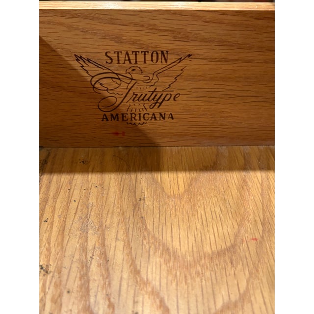 Wood 1970s Statton Queen Anne Style Cherry Lowboy For Sale - Image 7 of 7