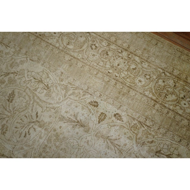 Early 20th Century Zabihi Collection Large White Antique Persian Tabriz Rug For Sale - Image 5 of 12