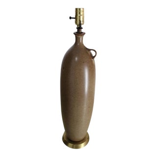 Tall Jug Shaped Ceramic Pottery Table Lamp For Sale