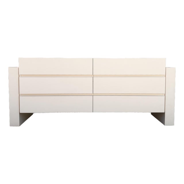 Postmodern Light Pink Laminate Floating Dresser For Sale