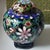 Asian Pair of Vintage Cloisonné Enamel Tea Jars – Black Ground, Floral Motif, With Original Box For Sale - Image 3 of 9