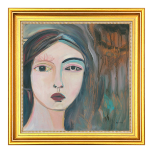 Abstract Pop Art Portrait Oil Painting by Alexandra Swistak