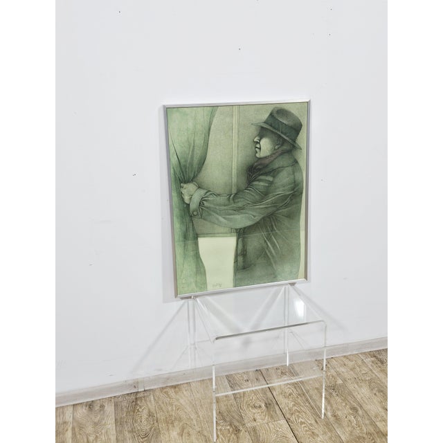Bruno Bruni, Hinter dem Vorhang, 1979, Lithograph, Framed For Sale - Image 3 of 17