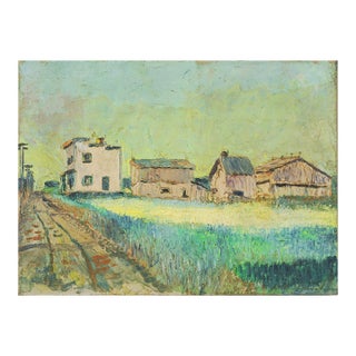 1940's Impasto Landscape For Sale