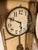 Wood Antique American School Clock Glass Front Gilding on Glass Around Face For Sale - Image 7 of 12