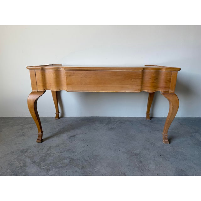 Vintage French Provincial Style Cherry Wood Writing Desk For Sale - Image 11 of 12