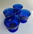 Mid 20th Century Set of 4 Colony Glass Co. Crown Cobalt Blue Pedestal Dishes For Sale - Image 9 of 16