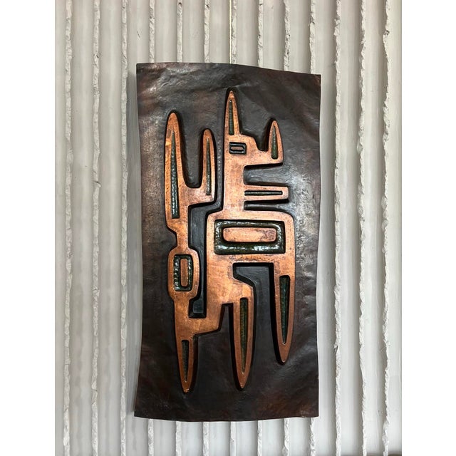 Metal Vintage Enamel & Copper Decorative Wall Art For Sale - Image 7 of 8