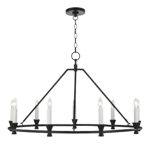 Chapman & Myers by Visual Comfort Studio Keystone Medium Chandelier, Black