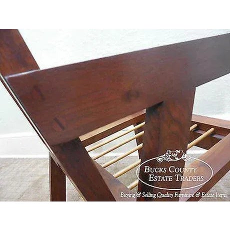 1980s Hand Crafted Bucks County Studio Walnut Arm Chair For Sale - Image 5 of 13