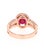2.54 Carat Ruby Diamond 14 Karat Rose Gold Ring, Size 7 For Sale - Image 4 of 5