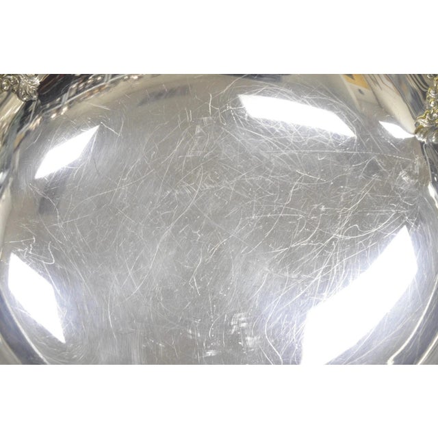 Mid 20th Century Victorian Floral Repousse Silver Plated Punch Bowl Champagne Chiller Ice Bucket For Sale - Image 10 of 14