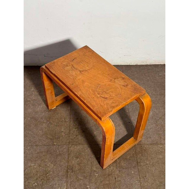 Mid-Century Modern Oak Stool by Osvaldo Borsani, 1940s For Sale - Image 3 of 6