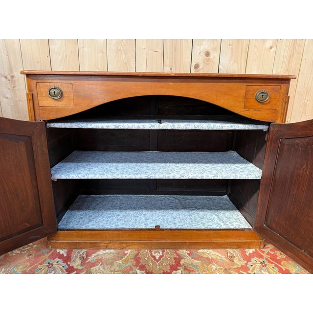Brown Low Louis XVI Buffet in Cherrywood For Sale - Image 8 of 11